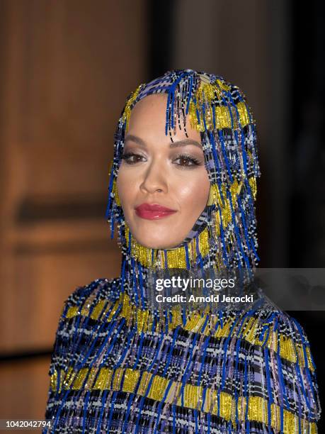 Rita Ora is seen during Milan Fashion Week Spring/Summer 2019 on September 21, 2018 in Milan, Italy.