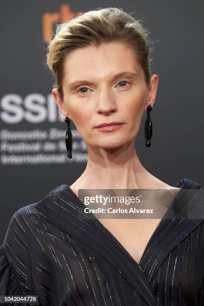 Agata Buzek attends the 'High Life' premiere during the 66th San Sebastian International Film Festival on September 27, 2018 in San Sebastian, Spain.