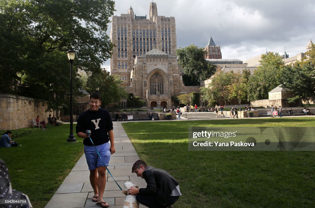 Students On Campus Of Yale University Watch Senate Hearing With Supreme Court Nominee Brett Kavanaugh And Dr. Christine Blasey Ford