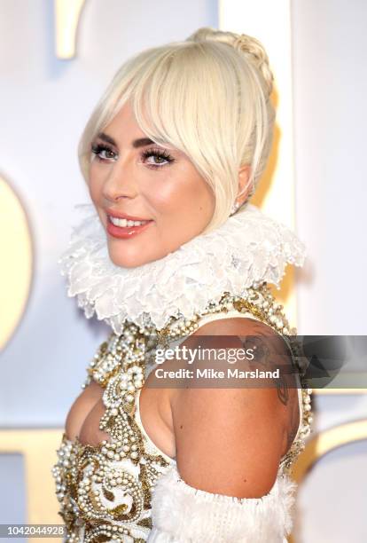 Lady Gaga attends the UK premiere of 'A Star Is Born' held at Vue West End on September 27, 2018 in London, England.