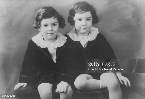 Three year-old Sydney Earle Chaplin and his four year-old brother Charles Chaplin Jr They are the sons of comic actor Charlie Chaplin by Lita Grey.