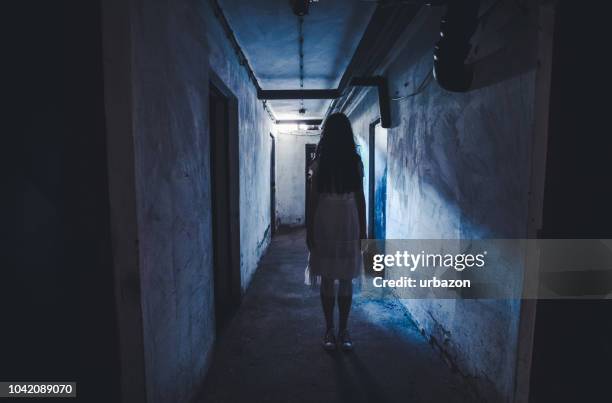 little girl horror movie - horror movie stock pictures, royalty-free photos & images
