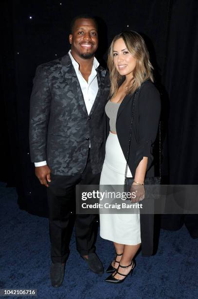 Jonathan Stewart and Natalie Hills attend the Samsung Charity Gala 2018 at The Manhattan Center on September 27, 2018 in New York City.