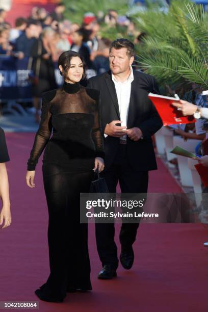 Monica Bellucci attends red carpet of Dinard Film festival opening ceremony on September 27, 2018 in Dinard, France.