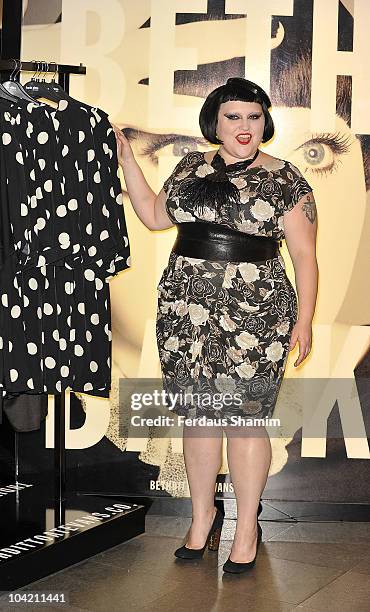 Beth Ditto launches her pop up shop exclusively at Selfridges at Selfridges on September 17, 2010 in London, England.