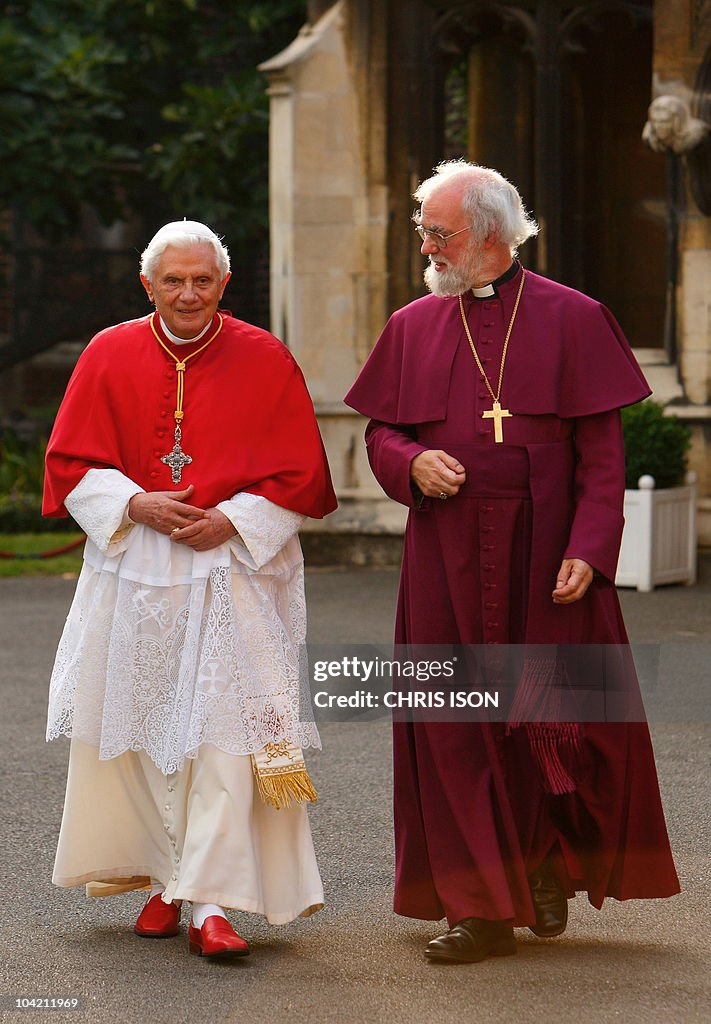 Pope Benedict XVI talks with The Archbis