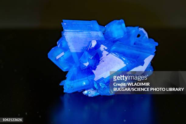 blue mineral - crystals stock pictures, royalty-free photos & images