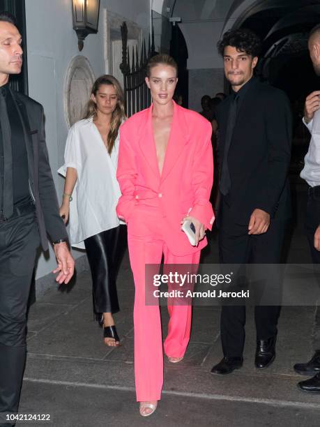 Rosie Huntington-Whiteley is seen during Milan Fashion Week Spring/Summer 2019 on September 21, 2018 in Milan, Italy.