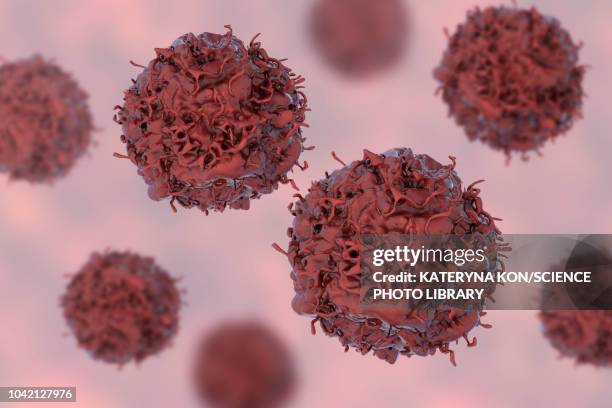 lung cancer cell, illustration - cancer cell stock illustrations