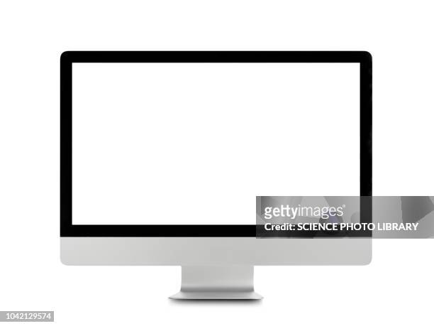 desktop computer - monitor foto e immagini stock