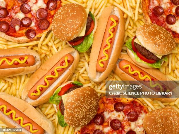 fast food - junk food stock-fotos und bilder