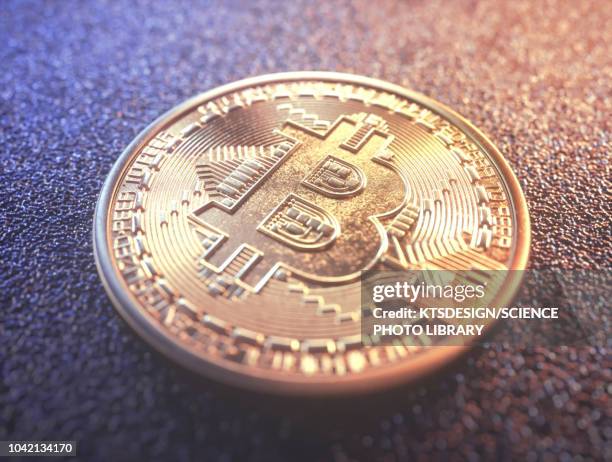 bitcoin, illustration - coin stock illustrations
