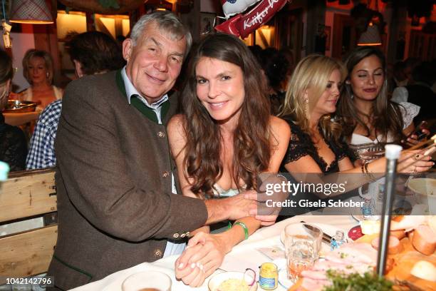 Georg Bogner, Andrea Dibelius during the Oktoberfest 2018 at Kaeferschaenke tent at Theresienwiese on September 27, 2018 in Munich, Germany.