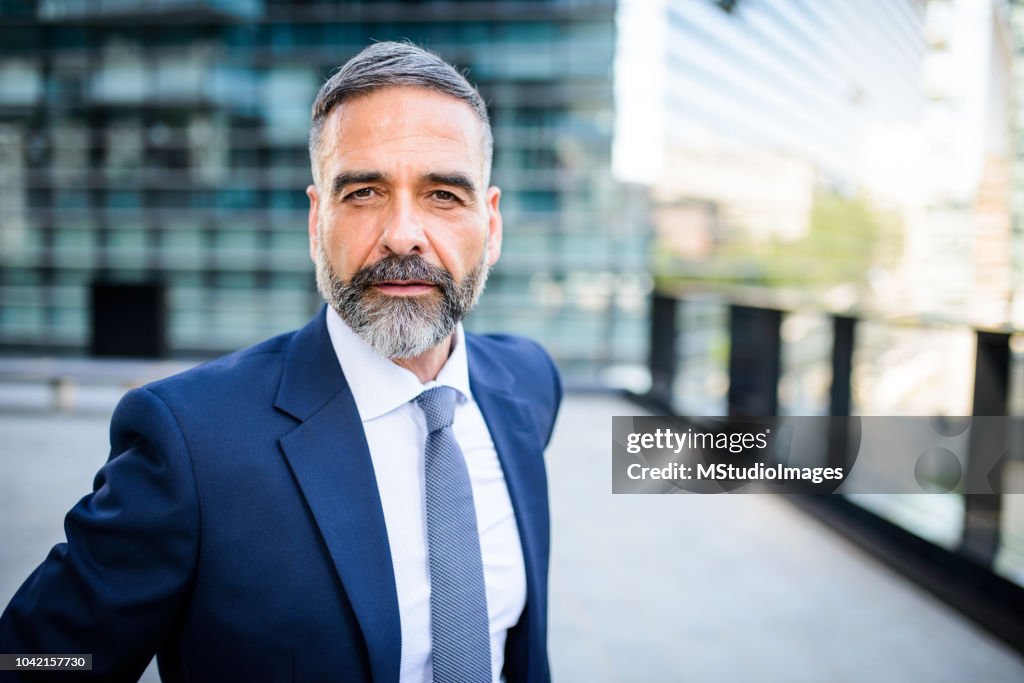 Portrait of handsome mature businessman