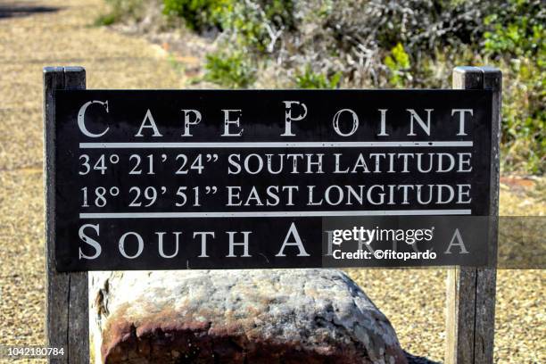 cape point sign - cape point stock pictures, royalty-free photos & images