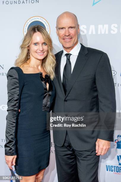 Kim Clark and Mark Messier attend the 2018 Samsung Charity Gala at The Manhattan Center on September 27, 2018 in New York City.