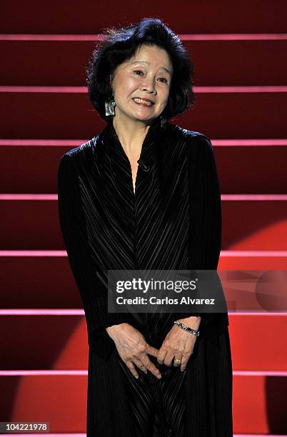 Actress Yun Jung Hee attends the 58th San Sebastian International Film Festival Opening Ceremony at the Kursaal Palace on September 17, 2010 in San...