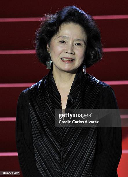 Actress Yun Jung Hee attends the 58th San Sebastian International Film Festival Opening Ceremony at the Kursaal Palace on September 17, 2010 in San...