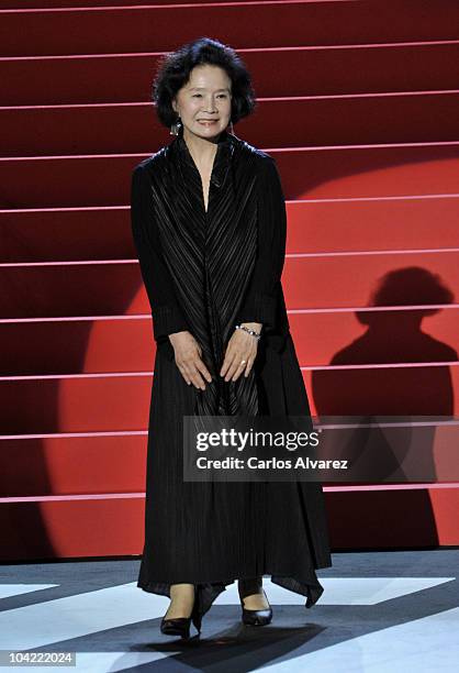 Actress Yun Jung Hee attends the 58th San Sebastian International Film Festival Opening Ceremony at the Kursaal Palace on September 17, 2010 in San...