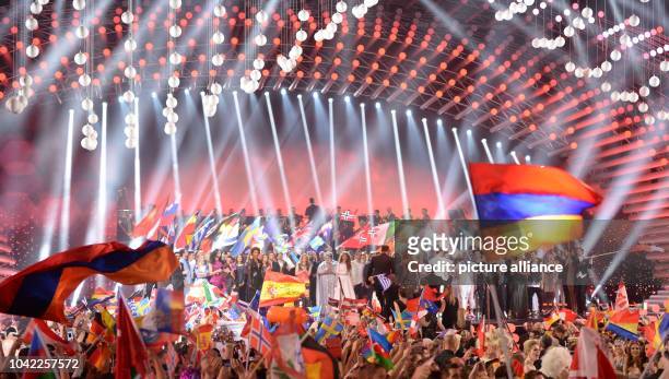 The audience cheers during the opening of the Grand Final of the 60th Eurovision Song Contest 2015 in Vienna, Austria, 23 May 2015. Contestants from...