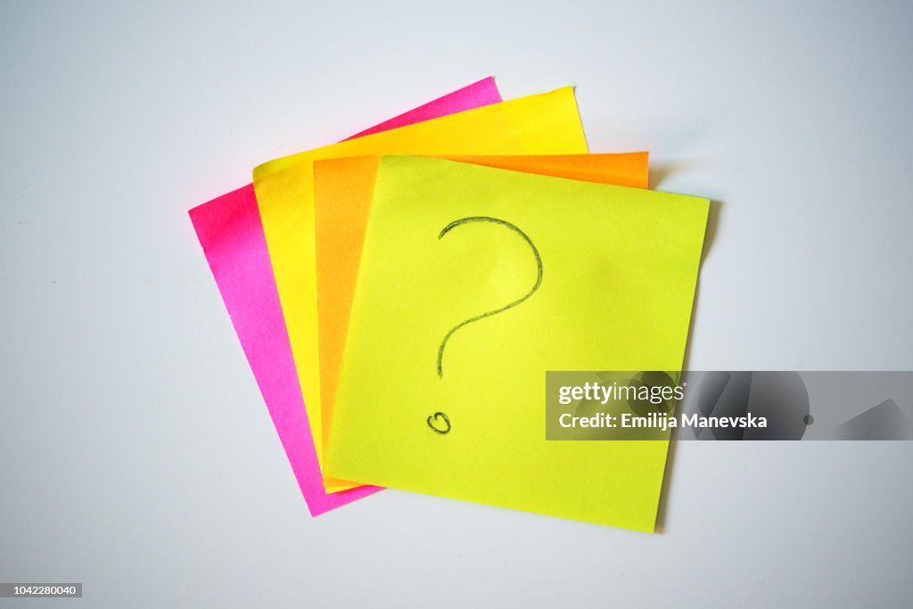 Note Papers With Question Mark High-Res Stock Photo - Getty Images