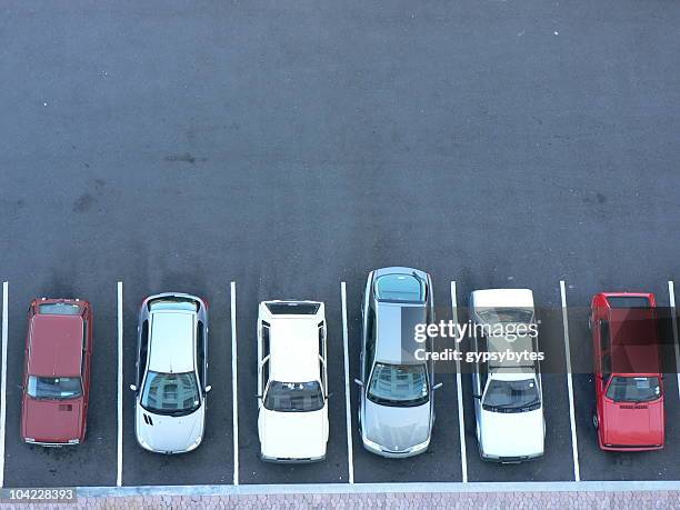 parked cars - cars parked in a row stock pictures, royalty-free photos & images