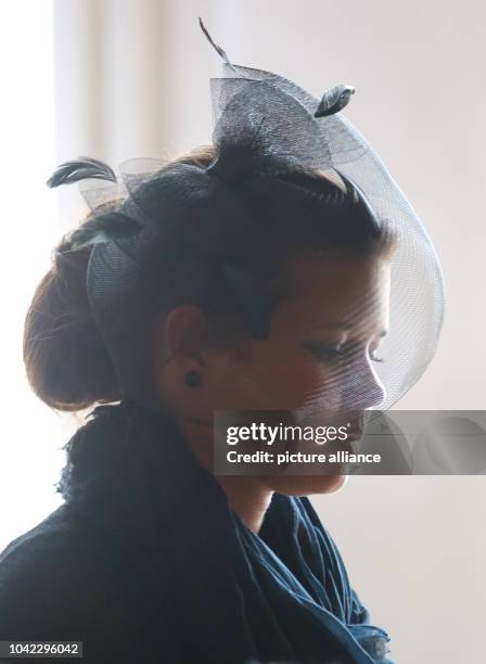 The daughter Aida Boehm at the memorial service of her father Karlheinz Boehm in Salzburg, Germany, 13 June 2014. The actor and founder of the...