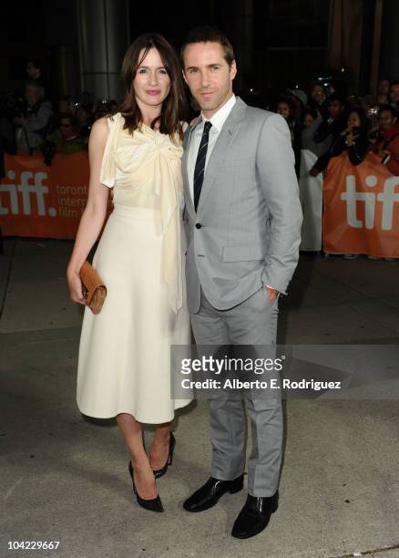 Actress Emily Mortimer and actor Alessandro Nivola attend "Janie Jones" Premiere during the 35th Toronto International Film Festivalat Roy Thomson...