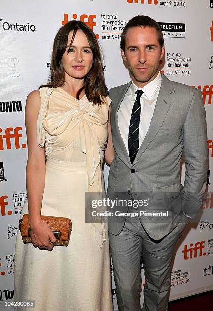 Actress Emily Mortimer and actor Alessandro Nivola attend "Janie Jones" Premiere during the 35th Toronto International Film Festival at Roy Thomson...