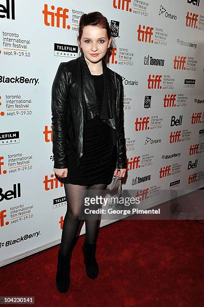 Actress Abigail Breslin attends "Janie Jones" Premiere during the 35th Toronto International Film Festival at Roy Thomson Hall on September 17, 2010...