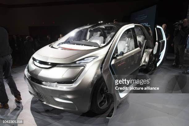 The electric minivan prototype Portal by Fiat Chrysler on show at the CES consumer technology show in Las Vegas, USA, 3 January 2017. Photo: Jason...