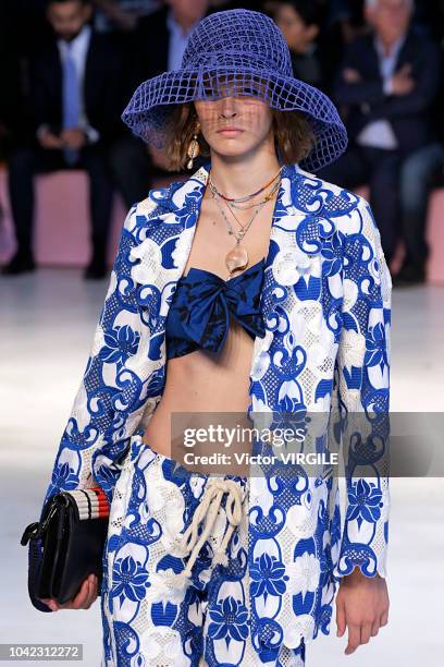 Model walks the runway at the Etro Ready to Wear fashion show during Milan Fashion Week Spring/Summer 2019 on September 21, 2018 in Milan, Italy.