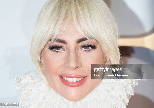 Lady Gaga attends the UK premiere of 'A Star Is Born' held at Vue West End on September 27, 2018 in London, England.