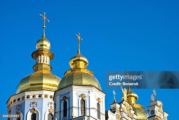 st. michael's cathedral - russian orthodox stock pictures, royalty-free photos & images