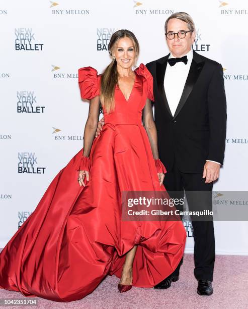 Actors Sarah Jessica Parker and Matthew Broderick attend the 2018 New York City Ballet Fall Fashion Gala at David H. Koch Theater, Lincoln Center on...