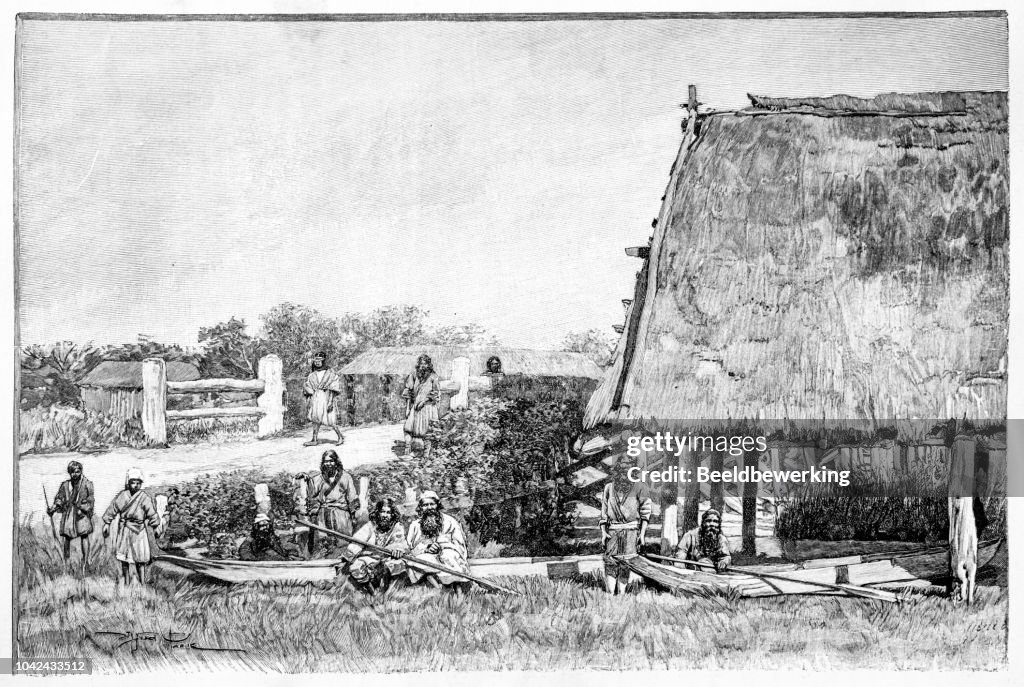 Ainu people ethnic group of western China illustration 1895 'the Earth and her People'