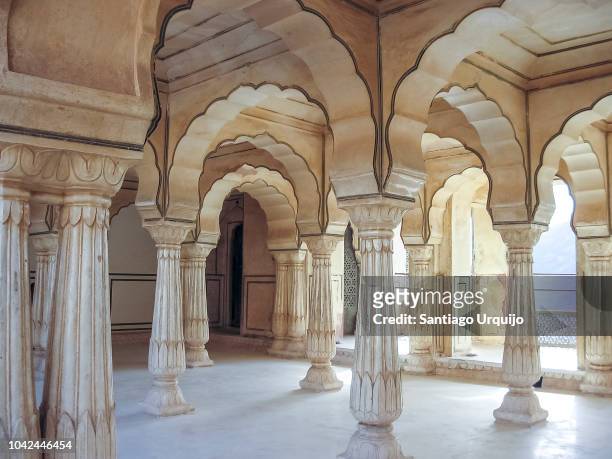 interior of amber fort jaipur - palace stock pictures, royalty-free photos & images