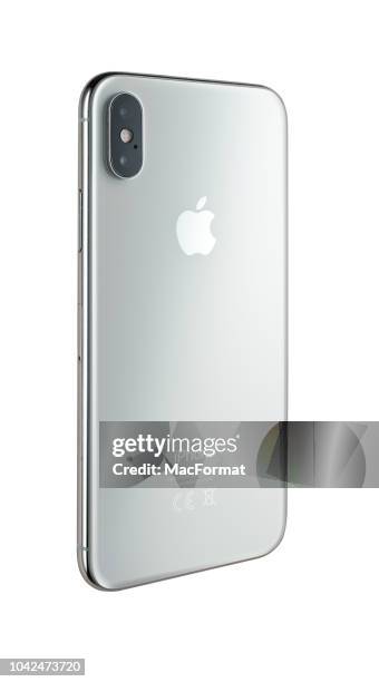 Rear view of an Apple iPhone X smartphone, taken on November 6, 2017.