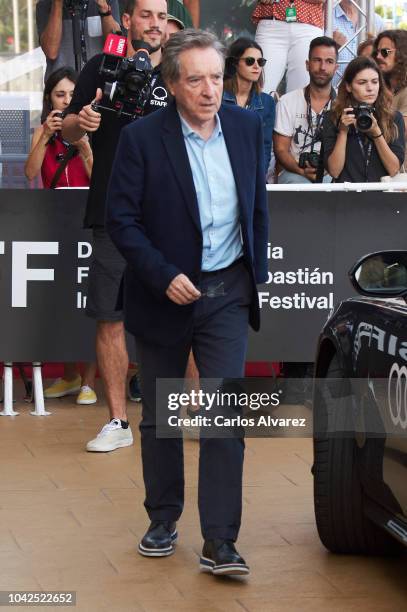 Inaki Gabilondo is seen arriving at Maria cristina Hotel during 66th San Sebastian Film Festival on September 28, 2018 in San Sebastian, Spain.