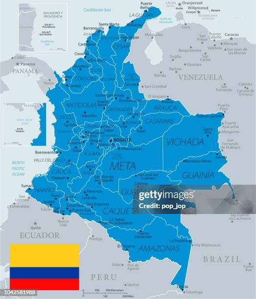 33 - colombia - blue gray 10 - cartagena colombia stock illustrations