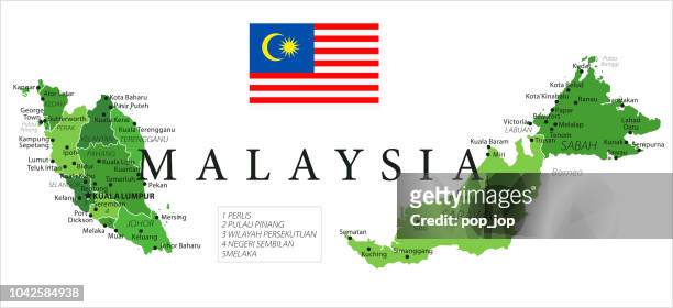 bildbanksillustrationer, clip art samt tecknat material och ikoner med 15 - malaysia - grön isolerade 10 - sandakan