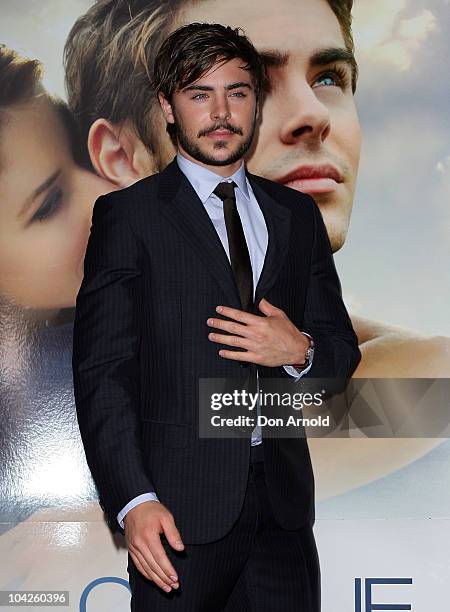 Zac Efron poses during the premiere for "Charlie St Cloud" at the Parramatta Westfields store on September 19, 2010 in Sydney, Australia.