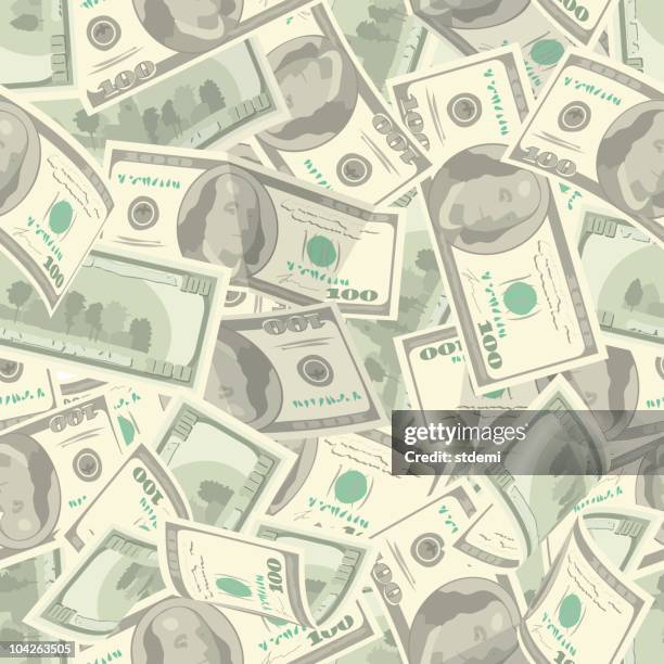 stockillustraties, clipart, cartoons en iconen met wallpaper dollars - money background