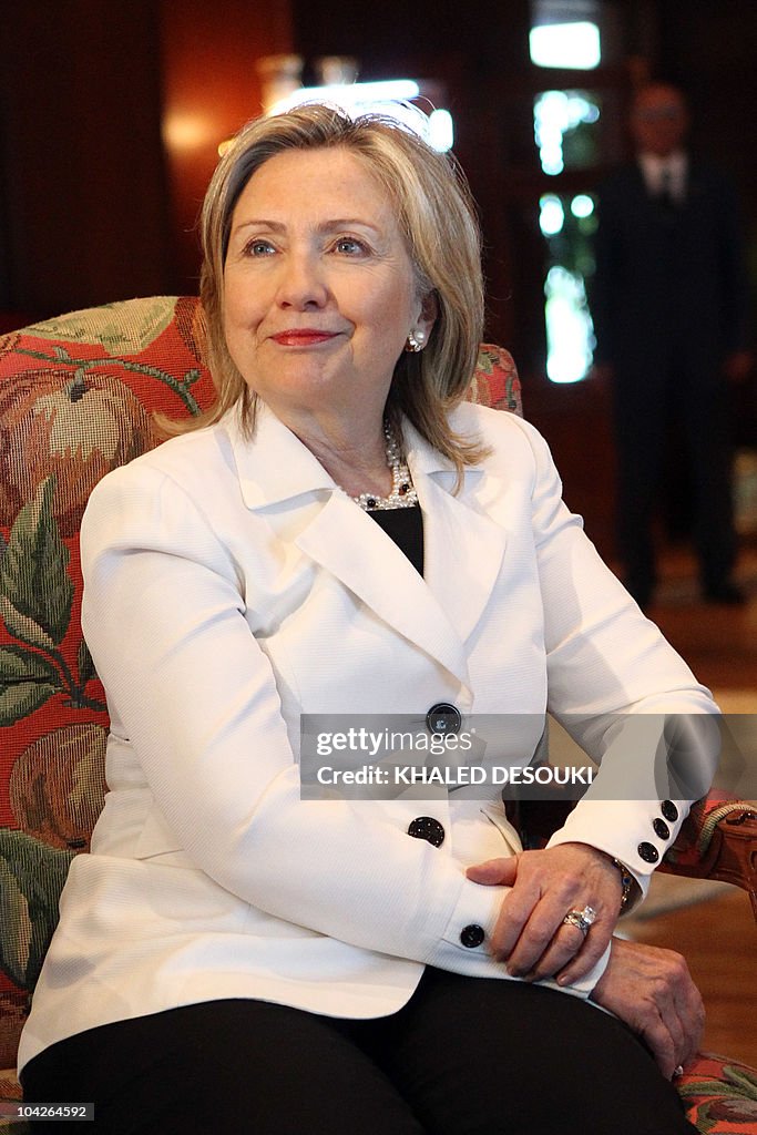 Hillary Rodham US Secretary of State Hillary Rodham Clinton attends a meeting with ...