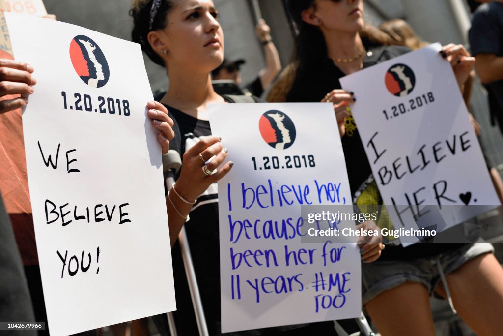TIME'S UP & Partners Host Believe Survivors. STOP Kavanaugh. Rally In Los Angeles