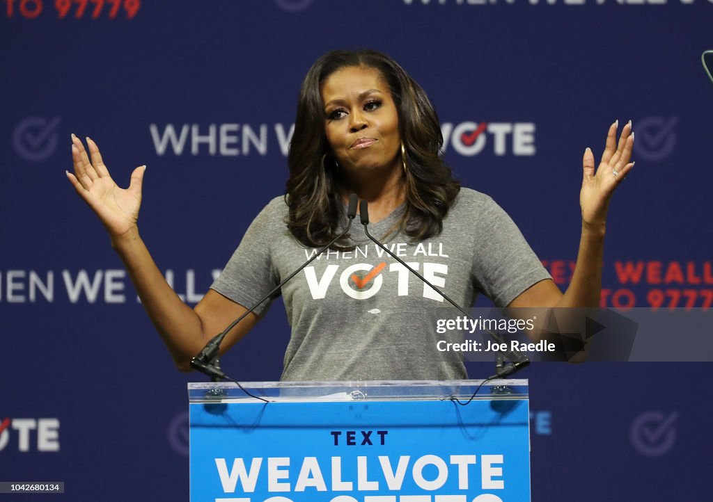 Michelle Obama Addresses Voter Registration Rally In Florida