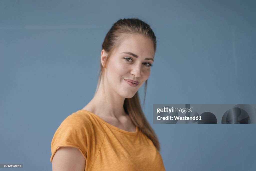 Portrait of a pretty woman with a ponytail