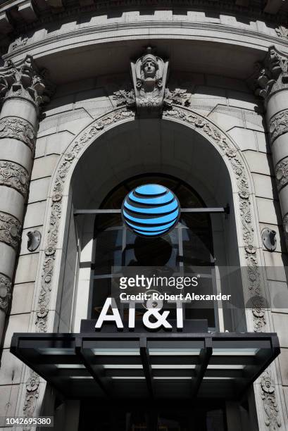 The entrance to an AT&T store in San Francisco, California.