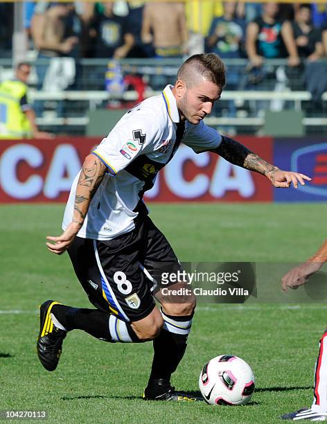 Jose Fernando Marques of Parma FC during the Serie A match between Parma and Genoa at Stadio Ennio Tardini on September 19, 2010 in Parma, Italy.