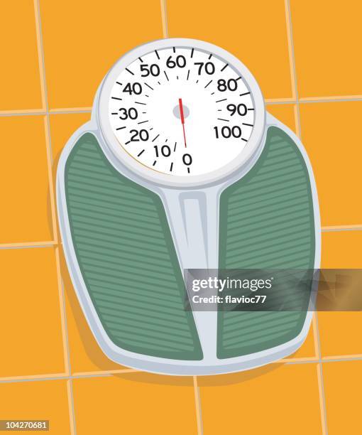 ilustrações, clipart, desenhos animados e ícones de balança de banheiro para medir peso corporal - balança de banheiro